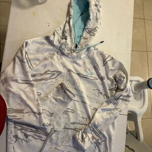 UNDER ARMOUR UA LOGO "SNOW" CAMO WOMEN HOODIE, SIZES M, WHITE/GREY, 1286056-956